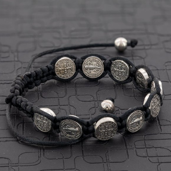 Benedictine Bracelet-  Adjustable - Includes 3 bracelets- one each style - Picture 4 of 13